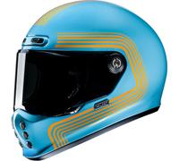 HJC V10 Foni Casco, blu/arancione, Taglia S (55/56)