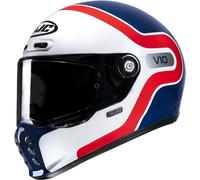 HJC V10 Grape Casco, bianco/blu/rosso, Taglia XS (54/55)