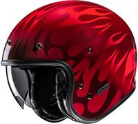 HJC V31 Firo Casco Jet, rosso, Taglia XS (54/55)