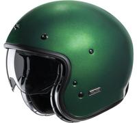 HJC V31 Solid Retro Casco Jet, Verde, Taglia M (57/58)