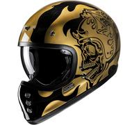 HJC V60 Flame Casco, nero-oro-argento, taglia XL per maschi