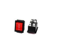 HJDIPCKYVG 1 interruttore rosso da 12 V KCD4, pulsante di accensione basculante a forma di barca, accensione-spento-accensione, 6 pin, con luce