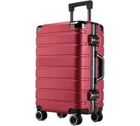 HJDQMDHA Silenzioso Valigia rigida con ruote girevoli Bagaglio a mano Lucchetto con codice integrato Trolley da viaggio portatile di grande capacità Liscio