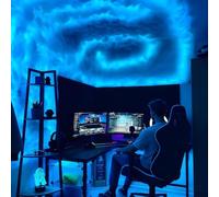 HJDSUDU Lampada a Forma di Nuvola temporalesca RGB, luci a Forma di Nuvola a LED, Lampada da soffitto a Forma di Nuvola temporalesca 3D, Luce a Forma di Nuvola da soffitto per Sala Giochi,16.4FT