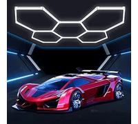 HJDSUDU Lampada da Garage a Nido d'Ape a LED, Luce da Garage Esagonale a Nido d'Ape a LED, Luce Esagonale ad Alta luminosità 6500K, per Garage, Magazzino,5 Hex(25 Packs)