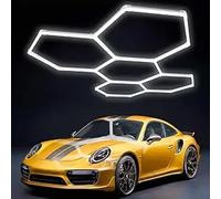 HJDSUDU Luci a nido d'ape esagonali, lampada da garage a nido d'ape a LED, plafoniera collegabile, per garage, seminterrato, magazzino, officina di bellezza per auto,5 HEX(24 PACKS)