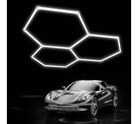 HJDSUDU Luci da Garage esagonali, luci LED da Garage esagonali Super Luminose, luci esagonali, luci LED a soffitto a Nido d'Ape per Garage,3 Hex(15 Packs)