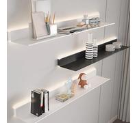 HJDSUDU Mensola espositiva Galleggiante con Luce LED illuminata Integrata, 1 mensola Galleggiante Bianca per Parete, mensole galleggianti Invisibili, per esporre Foto, Libri,60cm/24in