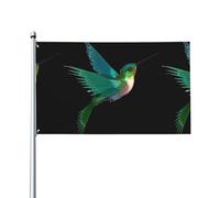HJFCZH A Hummingbird Prints - Bandiere decorative per esterni, in poliestere vivace, per cortile, patio e feste, 9 x 1,5 m