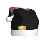 HJFCZH Bambole che spuntano fuori dalle scatole regalo Stampa Cappello di Natale per adulti rendendolo un regalo divertente e durevole per uomini e donne