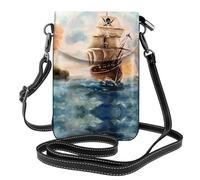 HJFCZH Borsa a tracolla in pelle nautica con barca a vela | Elegante e compatto Sling Cover per donne, accessorio da viaggio perfetto