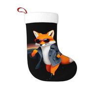 HJFCZH Calze decorative natalizie Calza morbida Una volpe che ama lo sport Immagine leggera, con una buona sensazione tattile per Halloween, Natale e Capodanno