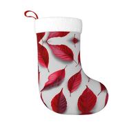 HJFCZH Calzini decorativi natalizi Calza morbida autunno foglie rosse Immagine leggera, con una buona sensazione tattile per Halloween, Natale