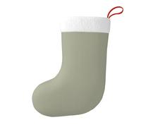 Hjfczh Calzini decorativi natalizi grigi con stampe verdi per riempire piccoli regali come caramelle e piccoli giocattoli