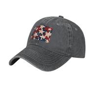 HJFCZH Cappello da baseball nero The Star Spangled Banner stampa cotone classico cappello per uomini e donne, leggero e traspirante, Rosa violaceo scuro, taglia unica