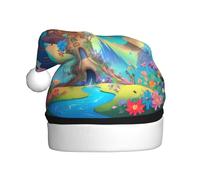 HJFCZH Cappello di Natale con immagine di albero delle fiabe per adulti, accessorio morbido, leggero e soffice