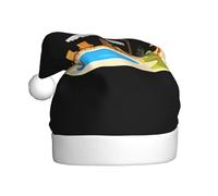 HJFCZH Cappello di Natale con immagine di paesaggio di vacanza per adulti accessorio festivo di qualità realizzato morbido, leggero
