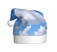HJFCZH Cappello di Natale con stampa di nuvole bianche nel cielo per adulti che lo rende un regalo divertente e durevole per uomini e donne