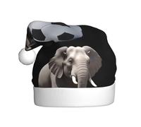 HJFCZH Cappello natalizio con elefante in piedi sul pallone da calcio, per adulti, un regalo divertente e durevole per uomini e donne