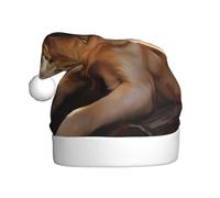 HJFCZH Cappello natalizio con stampa di cane Labrador Retriever per adulti, tesa morbida e soffice, leggero e confortevole