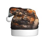 HJFCZH Cappello natalizio con stampa Rugby on Fire per adulti, tesa morbida e soffice, leggero e confortevole