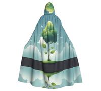HJFCZH Cloud-Soaring modello alberello adulto Halloween giacca con cappuccio mantello lungo partito mantello adatto per uomini e donne