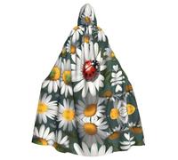 HJFCZH Coccinella su margherita immagine Halloween adulto mantello con cappuccio che garantisce una facile manutenzione e un uso duraturo