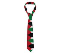 HJFCZH Cravatta da uomo stampata con bandiera dello Stato della Palestina, morbida e confortevole, non si deforma, resistente allo sbiadimento, durevole (57 x 3,2,5 cm)