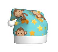 HJFCZH Cute Monkey Prints Cappello di Natale per Adulto per Natale, Halloween, Capodanno, saldi, promozioni