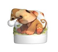 HJFCZH Cute Monkey Prints Cappello di Natale per Adulto per Natale, Halloween, Capodanno, saldi, promozioni