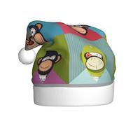 HJFCZH Cute Monkey Prints Cappello di Natale per Adulto per Natale, Halloween, Capodanno, vendite, promozioni