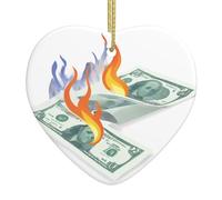 HJFCZH Decorazione natalizia in ceramica con scritta "Burning Desiderio", decorazione per interni, regalo di festival