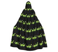 HJFCZH Dinosauri su una gita primaverile modello Halloween adulto mantello con cappuccio super grande mantello con cappuccio con papillon, senza cerniera