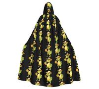 HJFCZH Dinosauro Fruit Manor Stampe Halloween Adulto Capo con Cappuccio Grande Mantello con Cappuccio con Papillon, Senza Cerniera