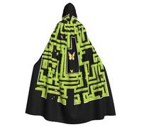 HJFCZH Farfalla nel labirinto immagine Halloween adulto mantello con cappuccio super grande mantello con cappuccio