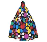 HJFCZH Frammenti di colore Immagine Halloween Adulto Cappuccio Mantello Mantello da indossare durante Halloween, gioco di ruolo