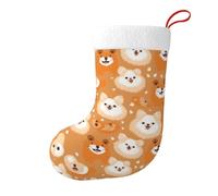 Hjfczh Happy Short Haired Dog Prints, calze decorative natalizie per riempire piccoli regali come caramelle e piccoli giocattoli