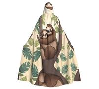 HJFCZH Hug Tree - Mantello con cappuccio per Halloween, con stampa di bradipo, per adulti, per Halloween, giochi di ruolo