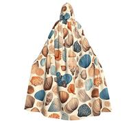 HJFCZH Il mantello con cappuccio per adulti di Halloween con stampa dell'oceano di Shell è un mantello super grande, comodo e resistente