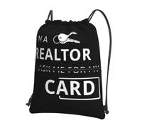 HJFCZH I'm A Realtor Ask Me Prints, zaino con coulisse e cerniera, leggero, con tasca frontale, ideale per viaggi e yoga
