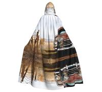 HJFCZH Mantello con cappuccio con stampa di auto antiche, extra large, con coulisse, strato accogliente
