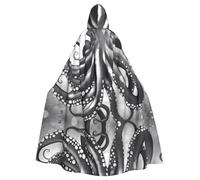 HJFCZH Mantello con cappuccio per adulti con stampa di tentacoli di polpo per varie feste e carnevale