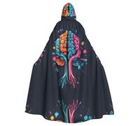 HJFCZH Mantello con cappuccio per adulti per Halloween e cervello destro e sinistro che garantisce una facile manutenzione e un uso duraturo