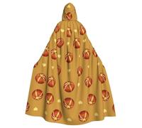 HJFCZH Mantello con cappuccio per Halloween, con motivo pane al burro, per adulti, super grande, con papillon, senza cerniera