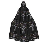 HJFCZH Mantello con cappuccio per Halloween con scritta "Mother of all Things", per adulti, super grande, con papillon, senza cerniera