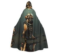 HJFCZH Mantello con cappuccio stampato per Halloween con cane carlino per varie feste e carnevale