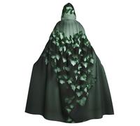 HJFCZH Mantello con cappuccio verde per adulti con stampa Creeper per Halloween, per varie feste e carnevale