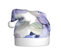 HJFCZH ortensia acquerello stampato cappello di Natale per adulti adatto per Halloween, Natale e Capodanno indossare