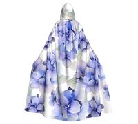 HJFCZH Ortensia acquerello Stampato Halloween Adulto Cappuccio Mantello Mantello da indossare durante Halloween, gioco di ruolo