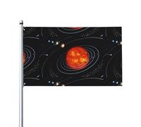HJFCZH Outer Space Galaxy Solar System stampa bandiere decorative per esterni, 9 x 1,5 m, in poliestere vivace per cortile, patio e feste